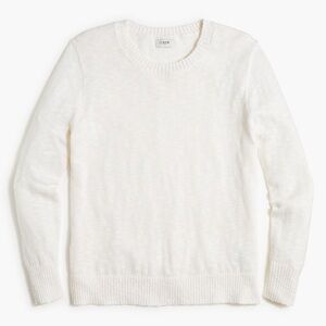 NWT J. Crew Crewneck Beach Sweater White Women’s XS